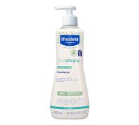 Mustela Stelatopia Gel nettoyant pour le visage et le corps de bébé pour peaux sujettes à l'eczéma - À l'huile naturelle d'avocat et de tournesol - Sans parfum et sans déchirure - 50 ml