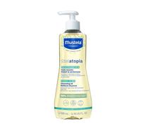 Mustela Stelatopia Huile de Bain 500ml - Peaux très sèches ou atopiques - Corps & Cheveux - Bébé, Enfant, Famille - Nettoyage quotidien, régénère les lipides de la peau