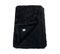 Musterring Plaid Furry 130 x 170 cm noir fourrure synthétique