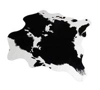 MustMat Joli Tapis imprimé Vache Noir et Blanc en Cuir de Vache synthétique pour la Maison, 1,5 x 1,8 m