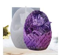 Musto pour de dinosaure en silicone - Moule de bougies avec un dinosaure qui éclore à partir d'une résine de design compatible avec la craie de cire | Moule multifonction pour l'artisanat Fa