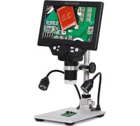 MUSTOOL Microscope numérique, 12MP HD 7 pouces LCD, grossissement 1-1200X, G1200D avec batterie