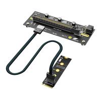 Mustpoint M.2 M-Key 2242/2260/2280 vers PCI-e 4.0 X16 avec câble d'extension Oculink SFF-8612/8611 comme carte graphique externe, PWR d'ATX 6PIN 12 V