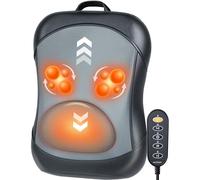 Musugy Masseur de dos Shiatsu avec chaleur : massage roulant vers le haut et vers le bas - Masseur de pétrissage pour soulager les douleurs dorsales des tissus profonds - Intensité et chaleur