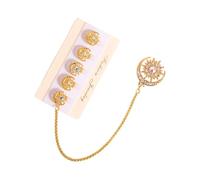 Musulman Culturel Broche Boutons Alliage Emblèmes Ensembles Musulmans Thème Épinglettes Vêtements En Métal Pour Hommes Vêtements Formels Et Occasionnels Alliage Religieux Broche Ensemble, F, Comme