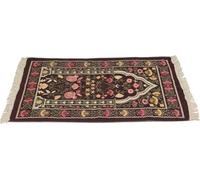 Musulman Gebetsteppich tragbarer exquisiter gestickter florales Design Ethnischer Anbetung Matbrown