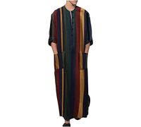 Musulman Homme Eid Abaya Dubai Qamis T-Shirt Africain Dashiki Pantalon Tenue Africaine Jelaba Tunique Plage Robe Musulmane À Manches Longues Djellaba Priere Islamique Vintage Musulmane Confortable