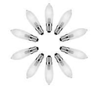 MUSUNIA E10 LED, 0.2w remplacement 1W côtelé bougie, L13 * 45mm, blanc chaud 2300k, 20lm, AC 5-55v, idéal pour les bougies de plafond voûté, paquet de 10