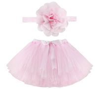 Musuntas Bébé Prop Photographie, costume de bébé, photo, jupe tutu Pettiskirt Filles Fleur Bandeau (Rose)