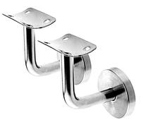 Musuntas Lot de 2 supports de main courante en acier inoxydable - Support mural - Rampe d'escalier