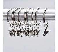 Musuntas Lot de 30 -anneaux avec pince pour rideaux Diamètre 35 mm Usage multiple