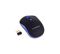 MUSW-4B-03-B - Souris - optique - 4 boutons - sans fil - 2.4 GHz - récepteur sans fil USB - noir, bleu - blister