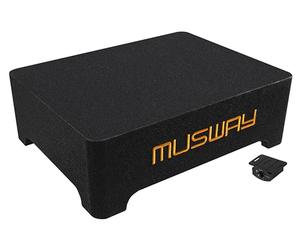 Musway MF110A - Système de caisson de basses actif en construction plate (Downfire) avec caisson de basses de 25 cm (10")