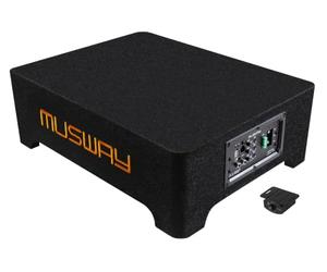 Musway MF110A - Système de caisson de basses actif en construction plate (Downfire) avec caisson de basses de 25 cm (10")