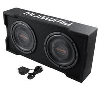 Musway MF210A Caisson Actif Subwoofer Bass Plat 2x25 cm 2x10"