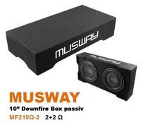 Musway MF210Q-2 10" (25 cm) Subwoofer Box 600W construction plate,...