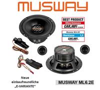 Musway ML6.2E 16,5 cm (6,5") 2 voies Compo Speaker Set 200 watts