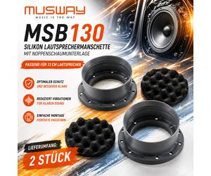 MUSWAY MSB130 Soufflet haut-parleur silicone support mousse à picots 13 cm...