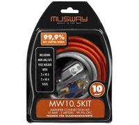MUSWAY MW10.5KIT Kit de câbles 10 mm² KIT DE RACCORDEMENT AMPLIFICATEUR 5m...
