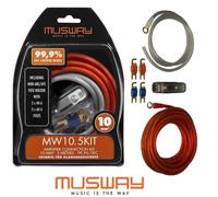 Musway MW10.5KIT Cable Kit 10 MM² Kit de raccordement amplificateur 5m...