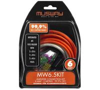Musway MW-6.5KIT Cuivre Plein Amplificateur Kit de Cable 6 MM ² Amp Prise...