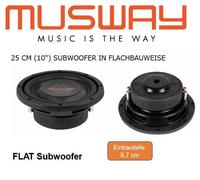 MUSWAY MWS1044 Subwoofer plat 25 cm (10") 4+4 Ohm, 600 Watt Woofer