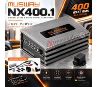 Musway NX400.1 Amplificateur Numérique Mono Micro 1 Canal 400 W + Télécommand...