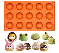 Musykrafties Demi Cercle Mousse Gâteau Moule Silicone Bombe Teacake Cuisson Poêle Taille Assortie - couleur aléatoire, Small 15 Cavity