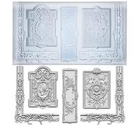 musykrafties Moule baroque pour décoration de gâteau en argile polymère, WD-4711, Cadre et Plaque