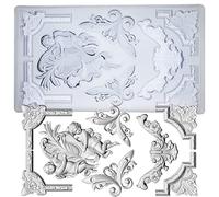 musykrafties Moules à fondant baroque rétro en relief, cadre de bordure avec figurine de Cupidons, moules en argile polymère, WD-4713