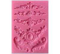 Musykrafties Vintage Style Baroque Fioritures Rouleau Lacet Fondant Moule Silicone pour Décoration en Pâte à Sucre, Gâteau Bord Décoration,Cupcake Décoration,Bijouterie,Argile Polymère,Crafting Projet