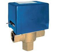 Mut Modèle SF25 M1, 230 V Valve de zone avec retour à ressort déviateur à 3 voies, 230 V, bleu et jaune