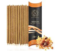 MUT22 12 Bâtonnets d'Encens Artisanaux de Palo Santo avec Myrrhe, d'origine Péruvienne, Longue Durée