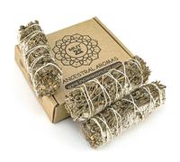 MUT22 3 sauge blanche avec armoise à brûler, herbe de purification et d'harmonie, sauge appienne 100 % naturelle, idéale pour le nettoyage spirituel et les rituels énergétiques