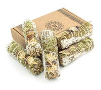 MUT22 5 Sauge et Fleurs Colorées 10 cm Purification a Bruler Premium pour Purification Spirituelle - 100% Naturelle et Sacrée, Idéale pour Les Rituels Énergétiques et l'Harmonisation de l'Énergie