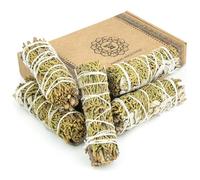 MUT22 5 Sauge et Genévrier 10 cm Purification a Bruler Premium pour Purification Spirituelle - 100% Naturelle et Sacrée, Idéale pour Les Rituels Énergétiques et l'Harmonisation de l'Énergie