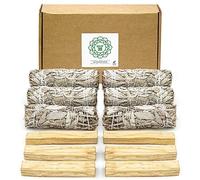 MUT22 6 Sauge Blanche et 6 Palo Santo Sacrés à Brûler - Herbes de Purification et d'Harmonie, Sauge Blanche Purification a Bruler pour la Purification Spirituelle et Les Rituels Énergétiques