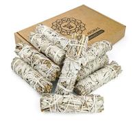 MUT22 9 Mini Sauge Blanche sacrée à brûler 20 g Environ, Herbe de Purification et d'harmonie, Sauge apienne 100% Naturelle, idéale pour Le Nettoyage Spirituel et Les rituels énergétiques