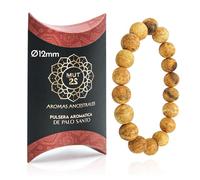 MUT22 Bracelet Palo Santo 12 mm, Bijoux sacrés avec propriétés d'aromathérapie et de protection Origine Pérou (12 mm)