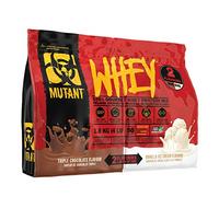 Mutant Whey - Stimulant de la masse musculaire aux protéines de lactosérum et enrichi en enzymes pour une digestion optimale- Chambre Double 1.8 kg - Chocolat Triple et Glace a la Vanille