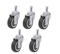 Mute Plunger Circlip Wheels Casters Wheel with Bearings Anti-wrap Wheel for Boss Swivel Chair Office Chair 5Pcs Casters(No Brake,2 inch)