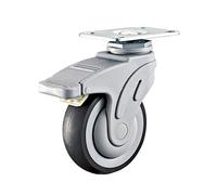 Mute Universal Caster Wheel Mute Wear- 1Pcs Casters(Flat- With Brake,3 inch)