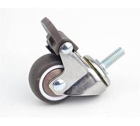 Mute Wheels Casters Wheel with Brake Anti-wrap Wheel Bear 20 30 40kg for Furniture Home Hardware 1Pcs Casters(1.0 Inch)