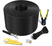 MutecPower CAT6 RJ45 200m, à l'extérieur utiliser imperméable - CCA - Direct Burial Ethernet Network câble Avec Pince à sertir - 550 Mhz -200 mètres