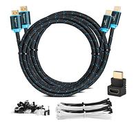 MutecPower Lot de 2 Câbles 3M HDMI 2.0 à Haut Débit avec Ethernet, 30 AWG, supportent totalement les canaux 3D 4Kx2K / 60HZ et le canal de retour audio - Câble Ultra HD 3 Mètre - mâle à mâle
