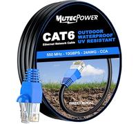 MutecPower Multi-Cables CAT6 RJ45 15m, à l'extérieur utiliser imperméable - CCA - Direct Burial Ethernet Network câble - 550 Mhz - 15 meter