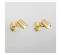 Muteiki Projecteur, 2 Pièces Applique Murale de Lecture Applique Murale Dorée, Appliques Murales Réglables Luminaire de Tête de Lit Gu10