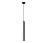Muteiki Suspension Lumière Led Long Tube Lustre Cylindre Moderne Suspension Lustre En Alumiplafond Lustre Noir Tête Unique Suspension Cylindre Droplustre Plafond Downbar Hall Salon/6X50Cm/6*60Cm/Neutr