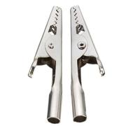 Muteitt 10 Pièces Pinces Crocodiles en Métal Pinces Crocodiles De Test De Fixation De Sonde À Vis en Acier Inoxydable Pinces Crocodiles pour Travaux De Tests Électriques Clip De Câble