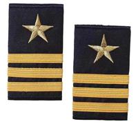 Muteitt 2 Épaulettes Pentagramme avec Insigne Étoile Dorée, Accessoires d'uniforme De Capitaine, Second Amiral De Marine.